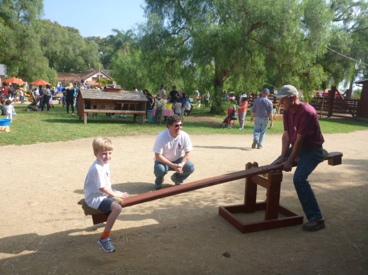 It's not just a see-saw, T, but it's fun, isn't it?