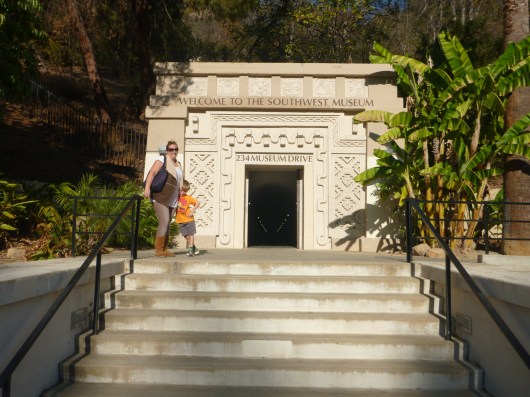 Lower entrance for the Southwest Museum of the American Indian. The Gold Line is just steps from here.