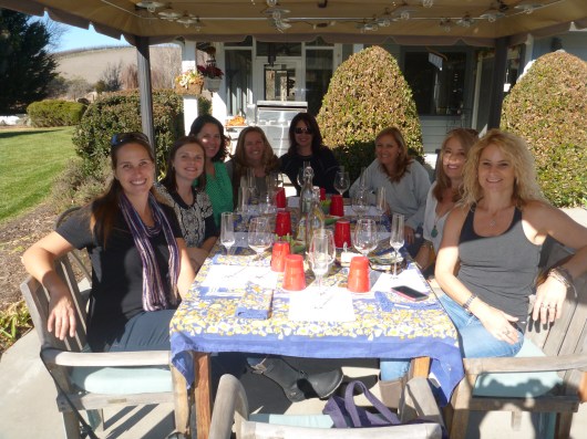 The group in Dan and Ellen's backyard at Kessler-Haak Wine in Lompoc (CA).