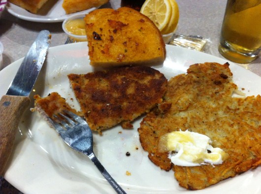 Pork Schnitzel at Rick & Brian's German Night.