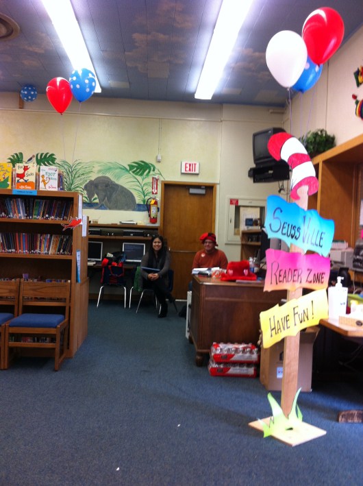 Hey, who's that Cat in the Hat hiding back there?!