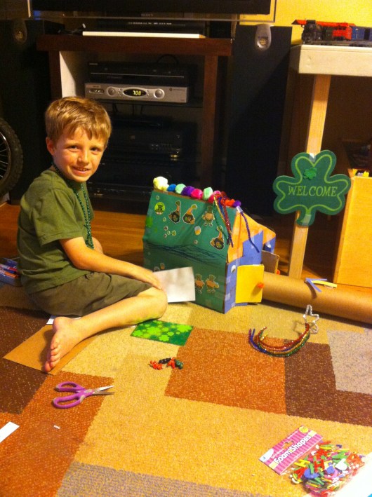 He had so much fun working on this last night!