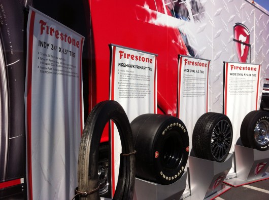 Mini tire museum on display at the Firestone Complete Auto Care Center today until 4 p.m.!