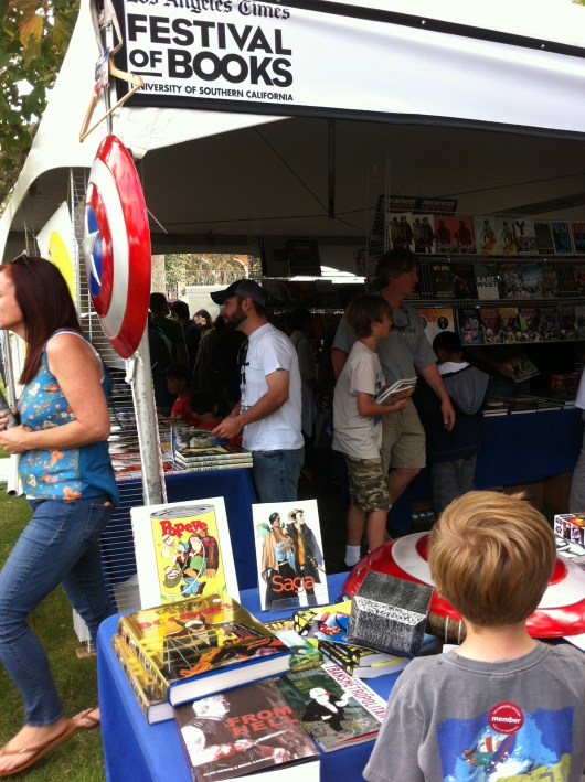 T doing a little book (and toy) window shopping at this year's LA Times Festival of Books.