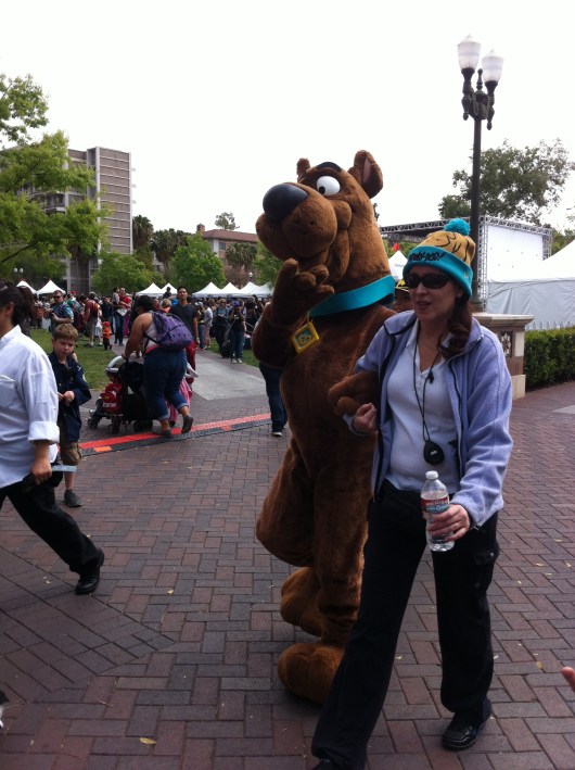 Scooby Doo! Where are you... Going?! Turns out we'd just missed him on the Children's Stage a few minutes before making our way into the kid-centric quad of this year's Festival of Books.