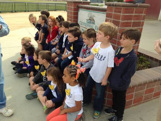 T with a few of his Kindergarten classmates on the field trip at Centennial Farm in Costa Mesa (CA) at the OC Fairgrounds.