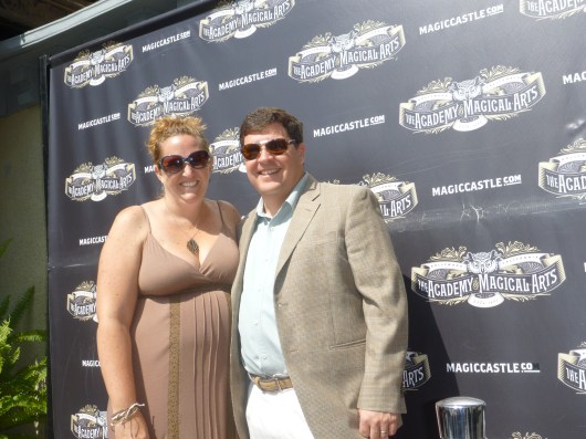 T took this of C and I on the "red carpet" outside The Magic Castle.