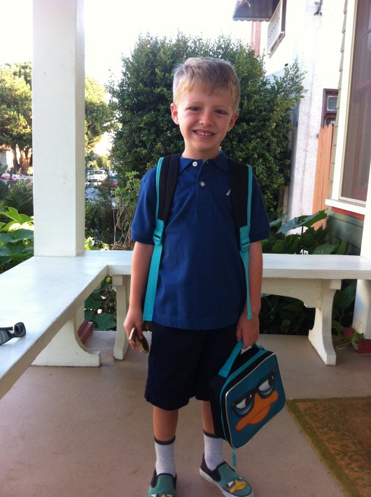 First day of Kindergarten Sept. 4, 2013.
