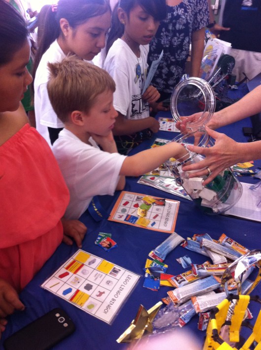 ... and T won LEGO bingo!