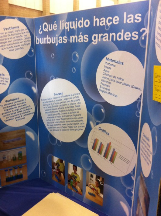 This project was done by one of T's teammates. It took me a moment to realize this entire project was done in Spanish, and then I realized T's friend attends a Spanish immersion school.