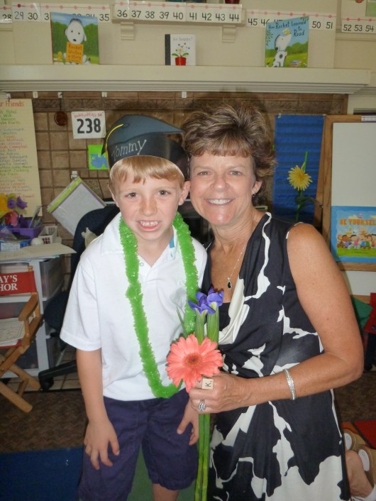 T and Mrs. K on Kindergration Day (June 11, 2014).