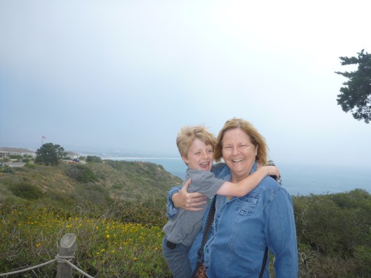 T with Grandma Beep at Cabrillo National Monument.