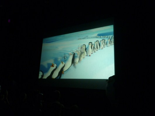 A screen shot from the upcoming movie release Penguins of Madagascar (in theaters November 26, 2014).