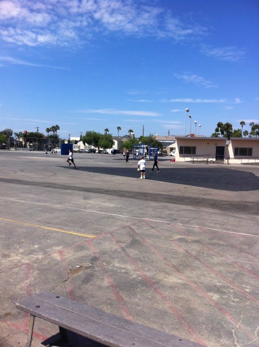No school day is complete without a kickball game after school at "Coachie's." And the first day of school is no different.